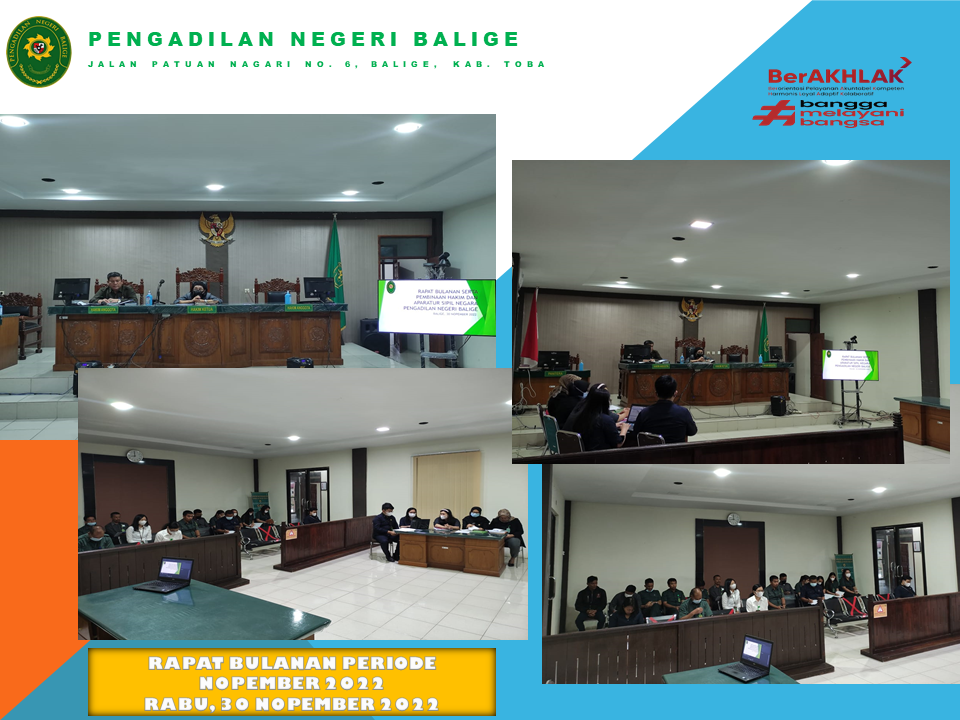 RAPAT BULANAN PERIODE NOPEMBER 2022